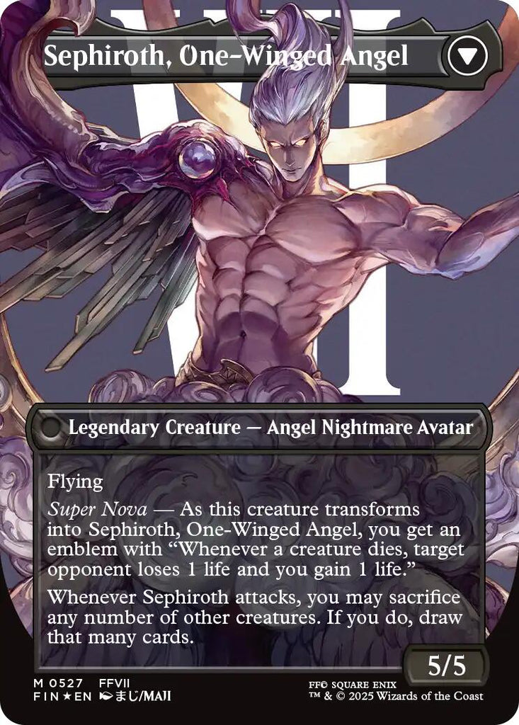 sephiroth card binder Sephiroth, Fabled SOLDIER // Sephiroth, One-Winged Angel (Borderless)
