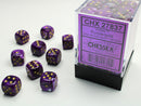 Chessex: Gemini Vortex Purple and Gold 12Mm D6 Dice Block