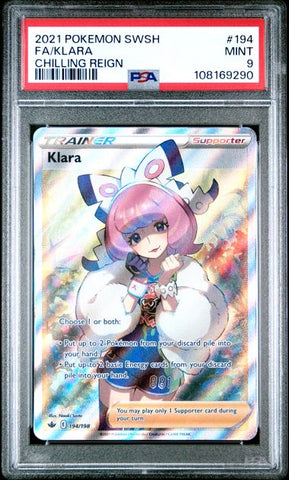 2021 POKEMON SWORD & SHIELD CHILLING REIGN #194 FA/KLARA CHILLING REIGN