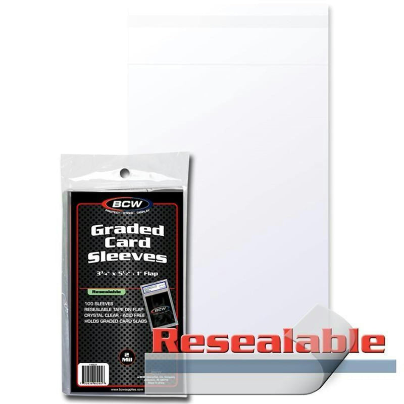 RESEALABLE GRADED CARD SLEEVES