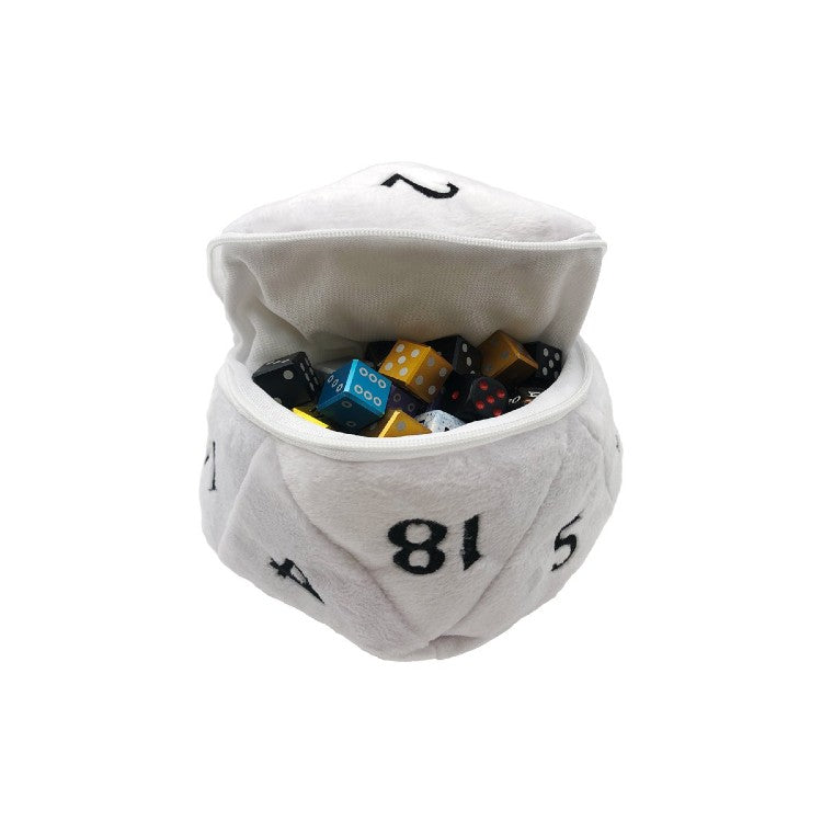 ULTRA PRO: PLUSH D20 DICE BAG: WHITE