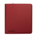 VaultX Zip Binder Metallic Red 12-Pocket