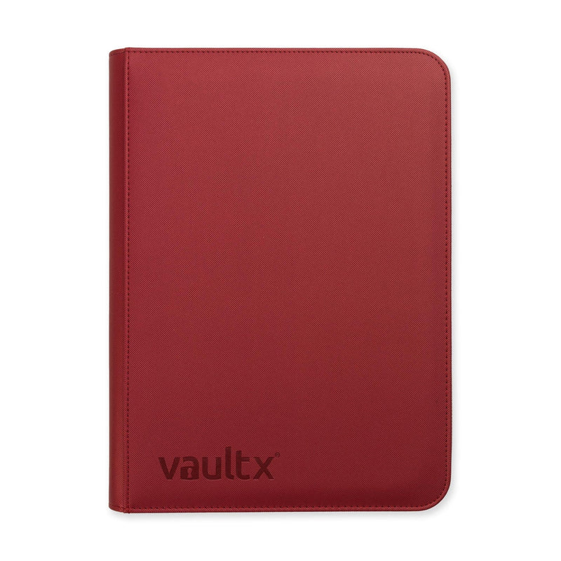 VaultX Zip Binder Metallic Red 9-Pocket