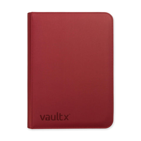 VaultX Zip Binder Metallic Red 9-Pocket