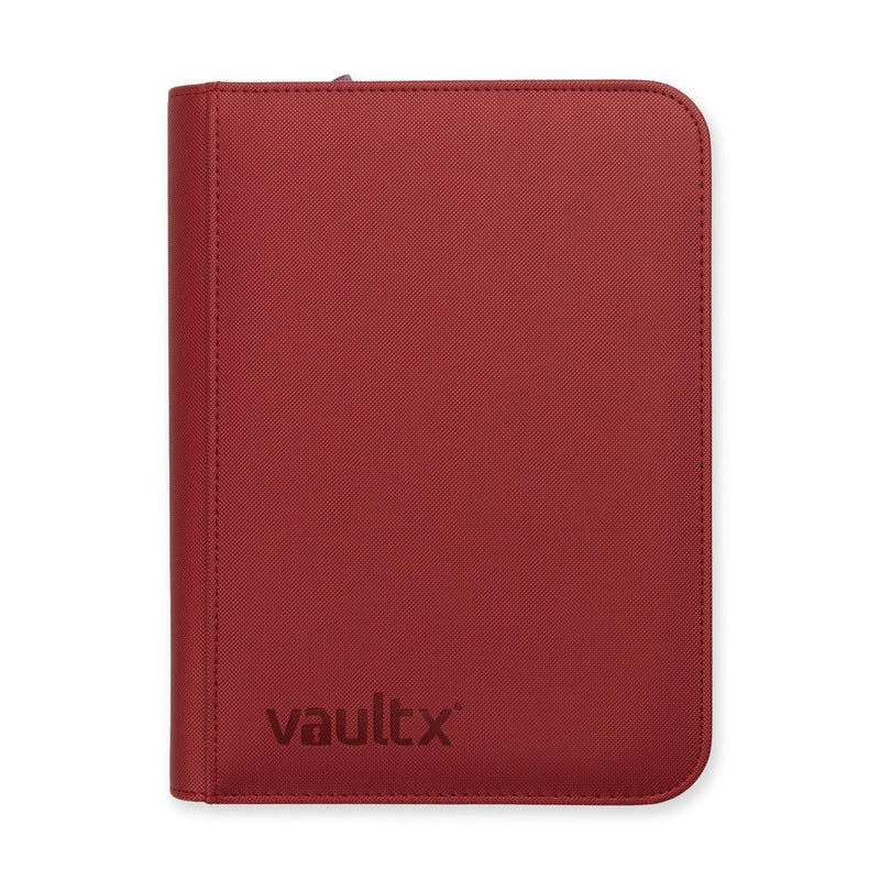 VaultX Zip Binder Metallic Red 4-Pocket