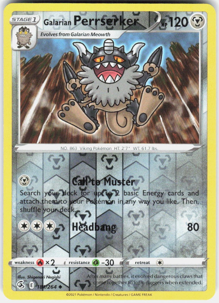 Galarian Perrserker | Lightly Played / English / Reverse Holofoil
