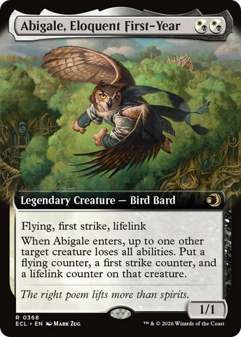 Abigale, Eloquent First-Year (Extended Art) [Lorwyn Eclipsed]