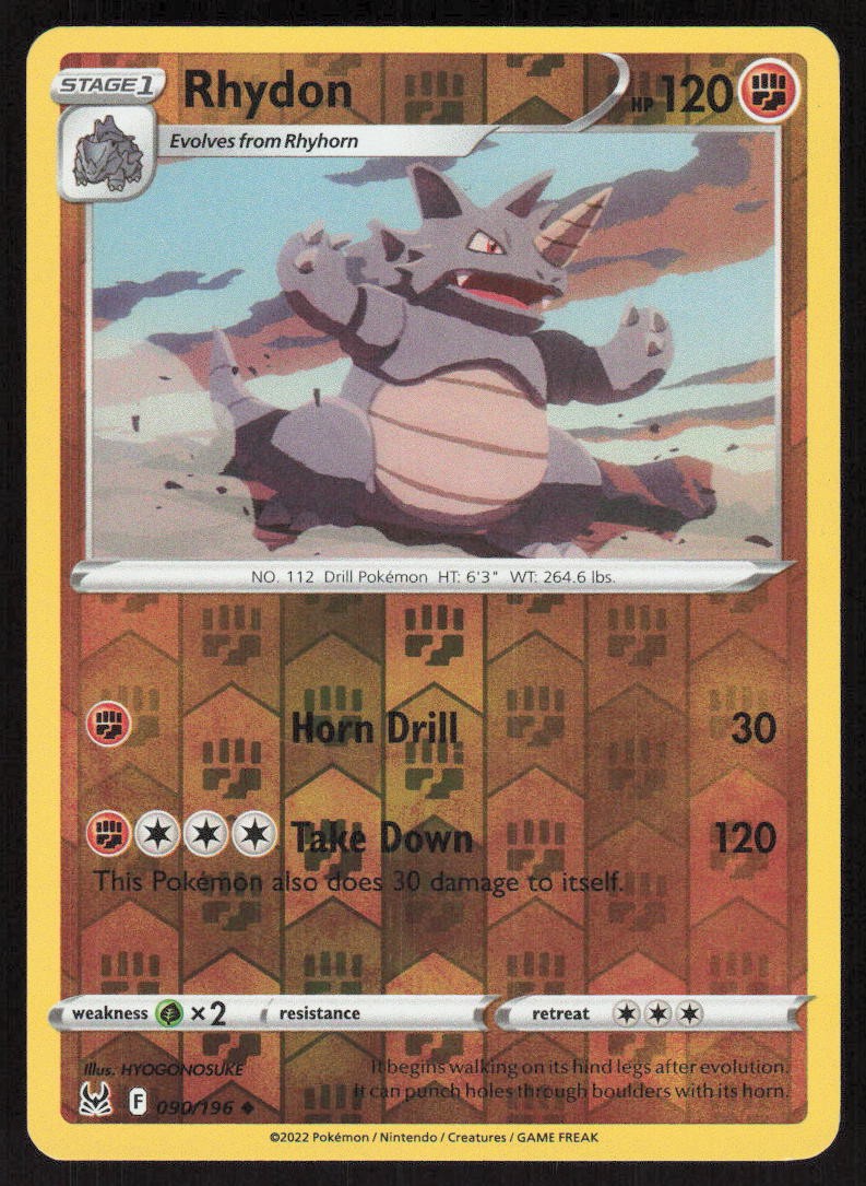 Rhydon | Lightly Played / English / Reverse Holofoil