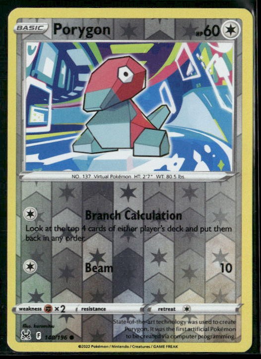 Porygon | Lightly Played / English / Reverse Holofoil
