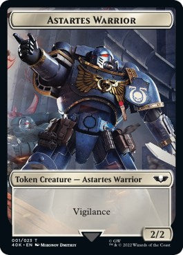 Astartes Warrior (001) // Clue Double-Sided Token (Surge Foil)