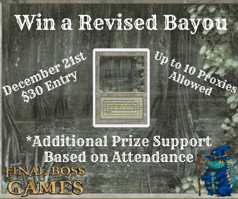 Win a Revised Bayou 12/21