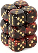 Chessex: Gemini Black-Red/Gold 16Mm D6 Dice Block