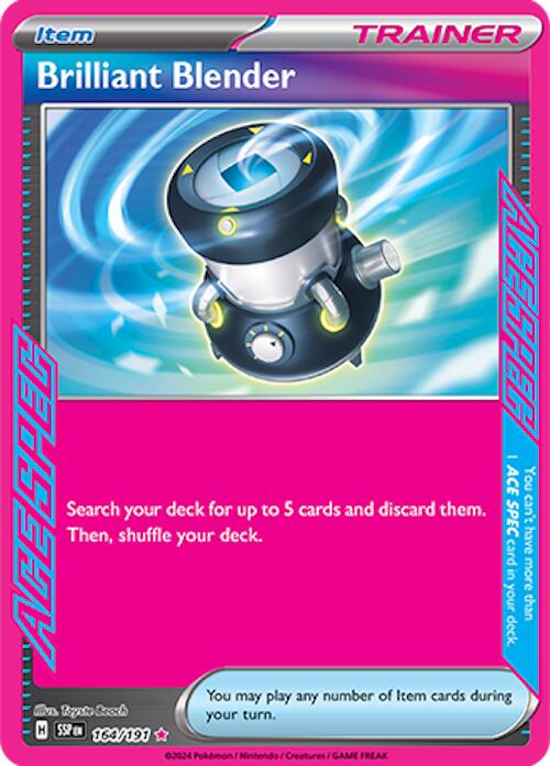 brilliant blender pokemon card Scarlet and Violet Surging Sparks #164/191 A Rotterdam Comics Search your deck for up to 5 cards and discard them Brilliant Blender (164/191) [Scarlet &