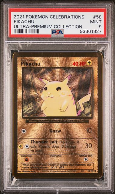 Pikachu Metal 58/102 PSA 9