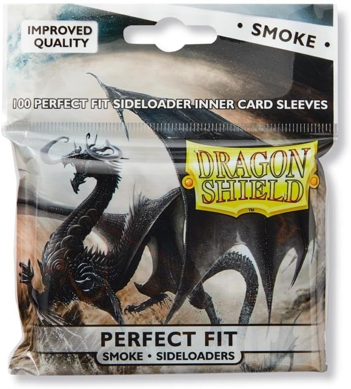 Dragon Shield Sleeves: Perfect Fit Standard Sideload - Smoke 100CT