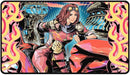 Aetherdrift Black Stitched Playmat for Magic: The Gathering - Variant Art PW: Chandra. Spark Hunter - Ultra Pro Playmats