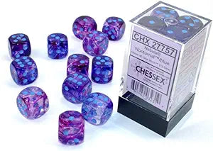 Chessex Nebula Nocturnal Blue Luminary 16 MM Set