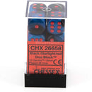 Chessex: Gem Black Starlight / Red 16Mm