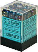 Chessex: Gemini Purple-Teal/Gold 12Mm D6 Dice Block