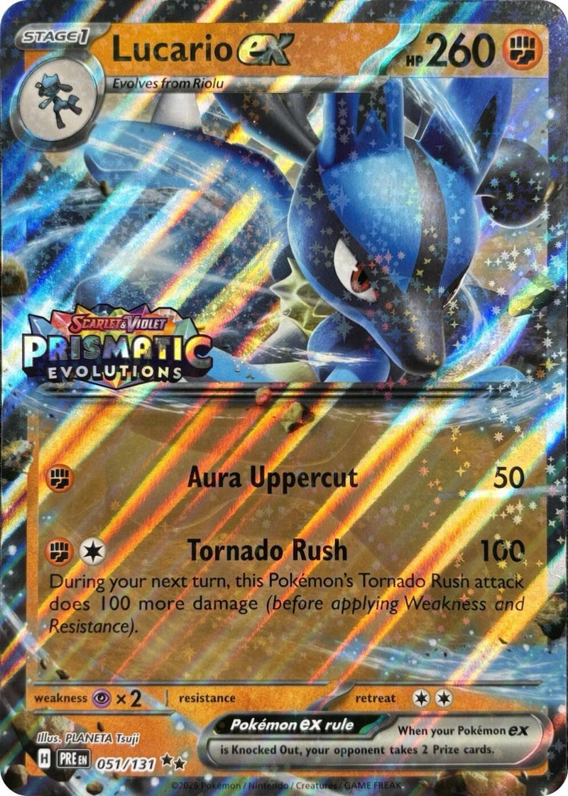 Lucario ex (051/131) (Prismatic Evolutions Stamp) [Miscellaneous Cards Lucario ex (051/131) (Prismatic Evolutions Stamp) [Miscellaneous Cards