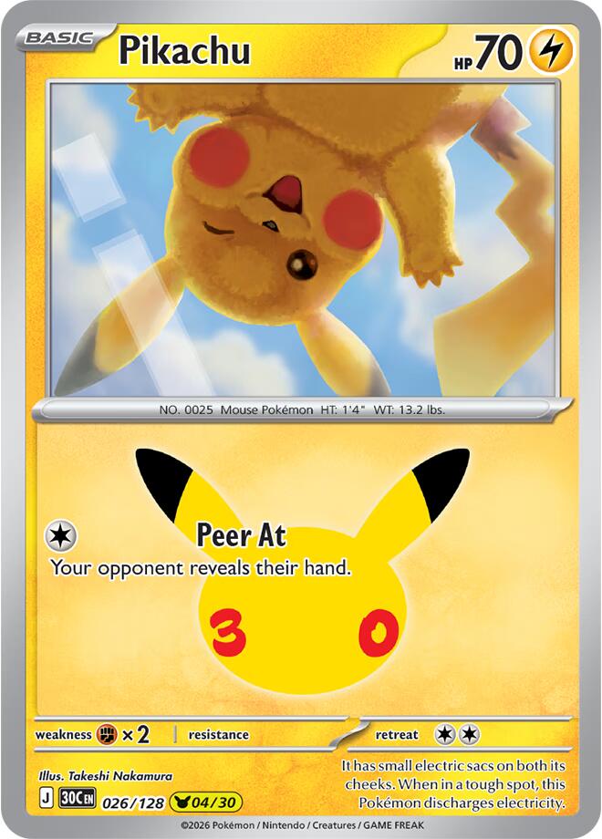 Pikachu (026/128) [Mega Evolution: 30th Celebration]