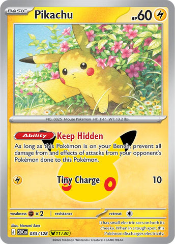 Pikachu (033/128) [Mega Evolution: 30th Celebration]