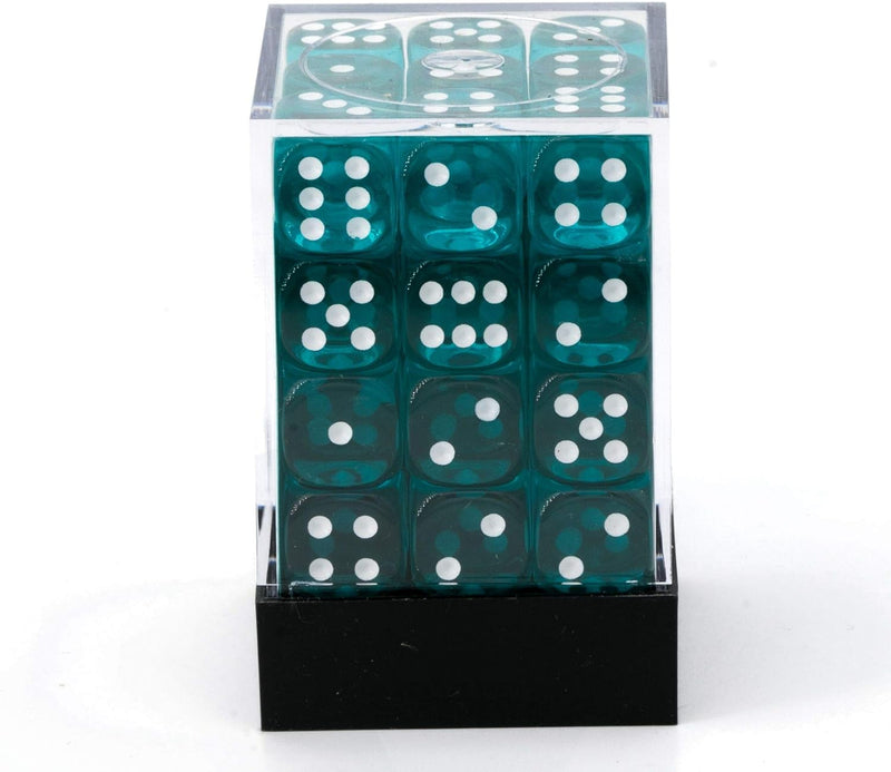 Chessex: Translucent Teal/White D6 Dice