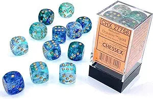 Chessex Nebula Oceanic Gold Luminary 16 MM Set