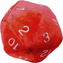 Ultra Pro Jumbo D20 Plush Die Red with Silver Numbering