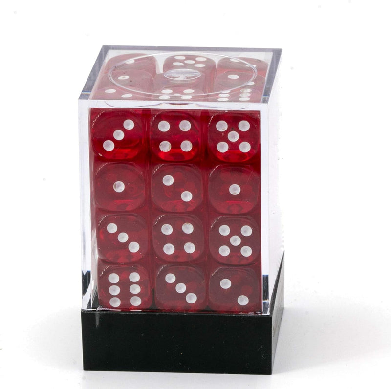 Chessex: Translucent D6 Red/White Dice Block