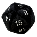 Ultra Pro Jumbo D20 Plush Die Blk/Slv