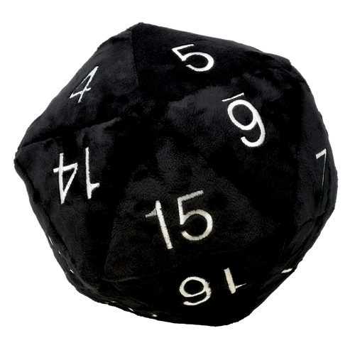 Ultra Pro Jumbo D20 Plush Die Blk/Slv