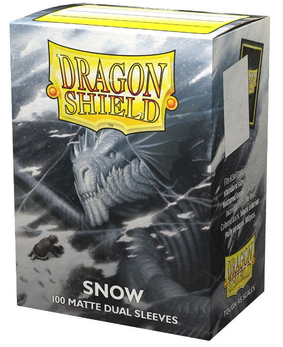 Dragon Shield Sleeves: Standard Matte Dual - Snow 100CT