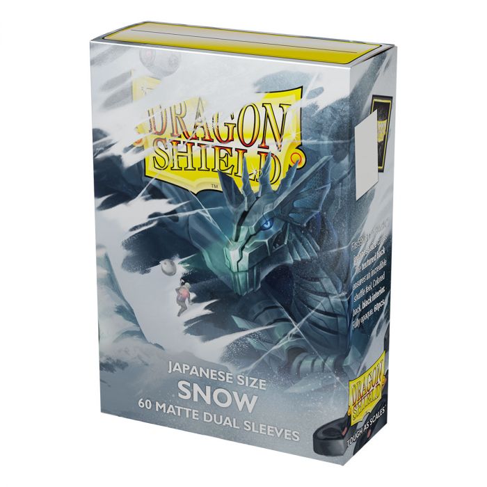 Dragon Shield Sleeves: Japanese Matte Dual - Snow 60CT