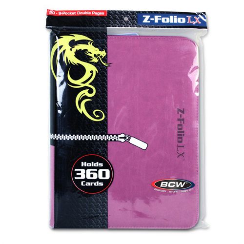 BCW Z-FOLIO 9 POCKET LX BINDER PINK