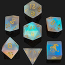 BRB012 Dragon's Hoard Gem Stone Dice Set - Frosted Prismatic Crystal
