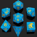 BRB018 Dragon's Hoard Gem Stone Dice Set - Blue Turquoise