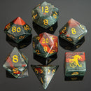 Dragon's Hoard Gem Stone Dice Set - Bloodstone