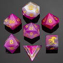 Dragon's Hoard Gem Stone Dice Set - Rose Agate