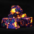 Dragon's Hoard Gem Stone Dice Set - Yooperlite UV Light Reactive