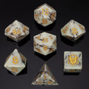 Dragon's Hoard Gemstone Dice - Tree Agate