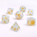Dragon's Hoard Dice Set - Blasted Glass - Opalite