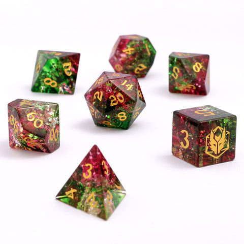 Dragons Hoard Blasted Glass - Red/Green