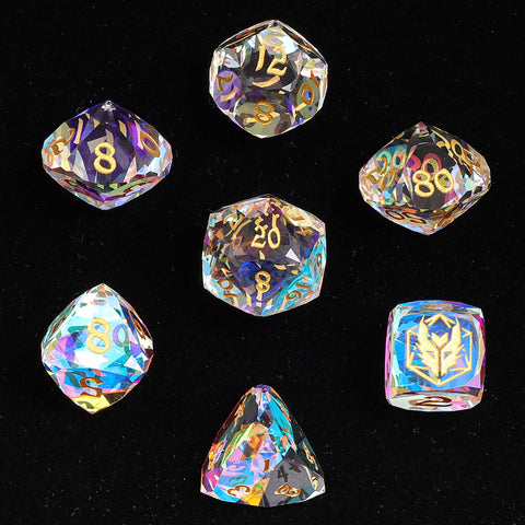 Dragons Hoard Luster Cut Dice Set - Prismatic Crystal