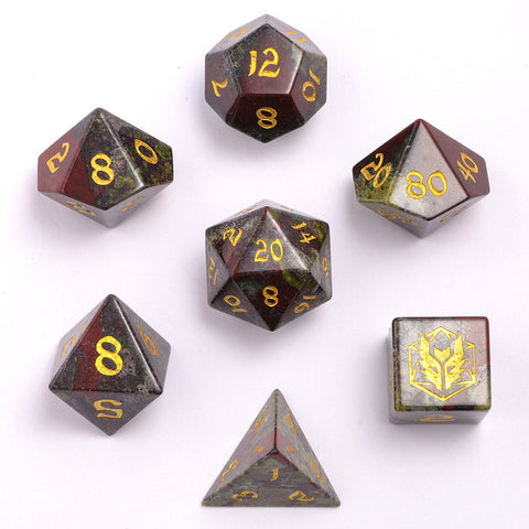 Dragons Hoard Gemstone Dice - Dragon Bloodstone