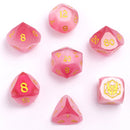 Dragons Hoard Luster Cut Dice Set - Pink Cats Eye