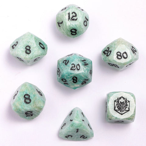Dragons Hoard Luster Cut Dice Set - Amazonite