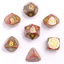 Dragons Hoard Luster Cut Dice Set - Unakite