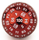 Titan's Fist Metal D100 Die - Red
