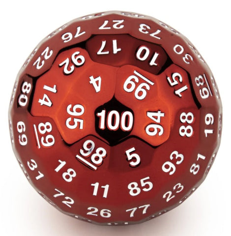 Titan's Fist Metal D100 Die - Red
